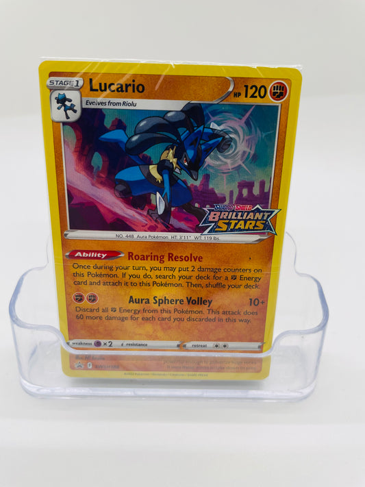 Lucario Prerelease Sealed Promo SWSH186 Brilliant Stars Stamped