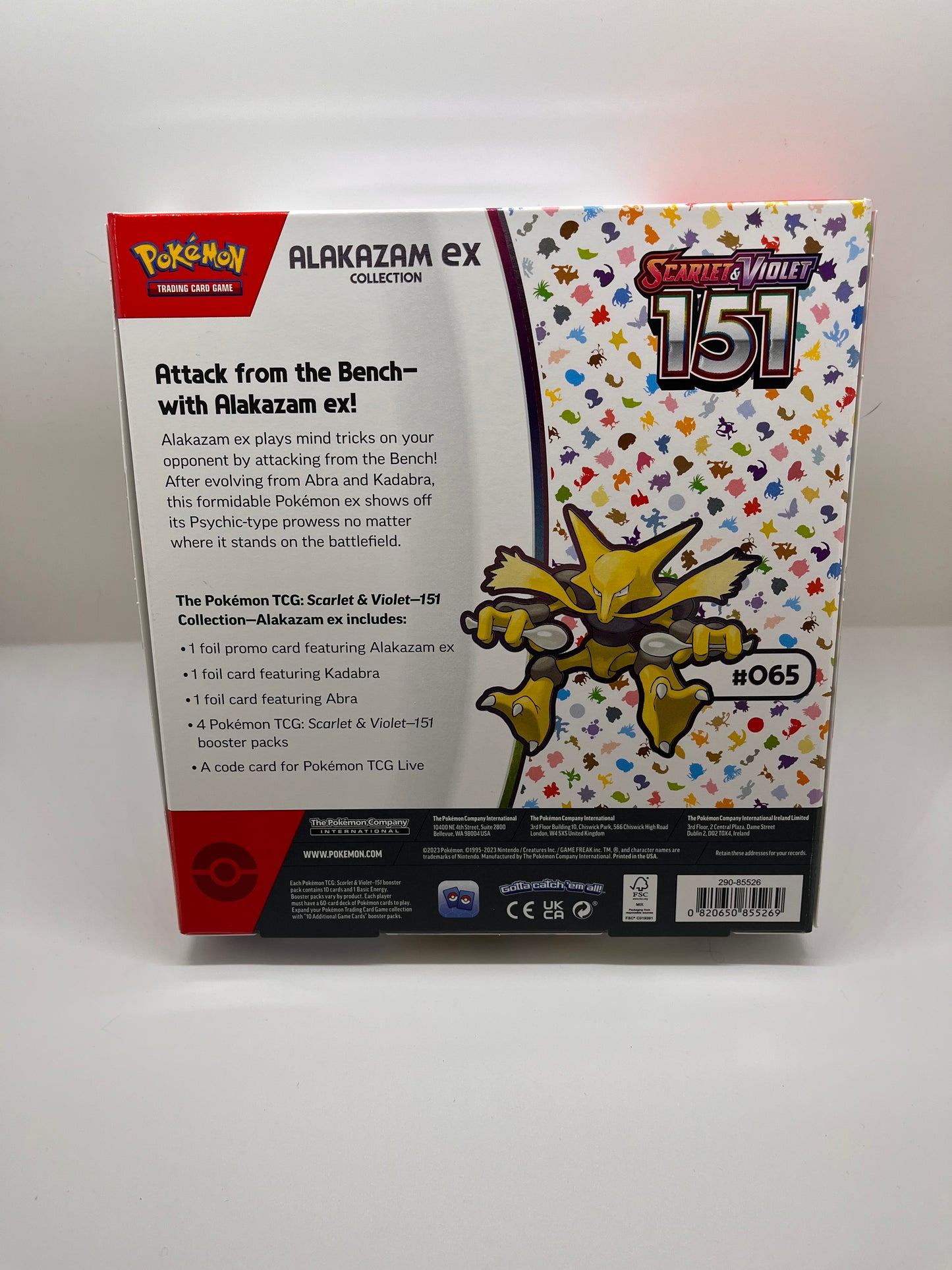 Pokémon 151 Alakazam EX Collection Box