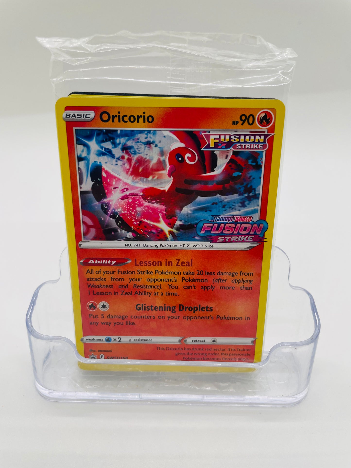 Oricorio Prerelease Sealed Promo SWSH168 Fusion Strike Stamped