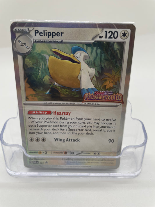 Pelipepper Prerelease Sealed Promo 022 Paldea Evolved Stamped