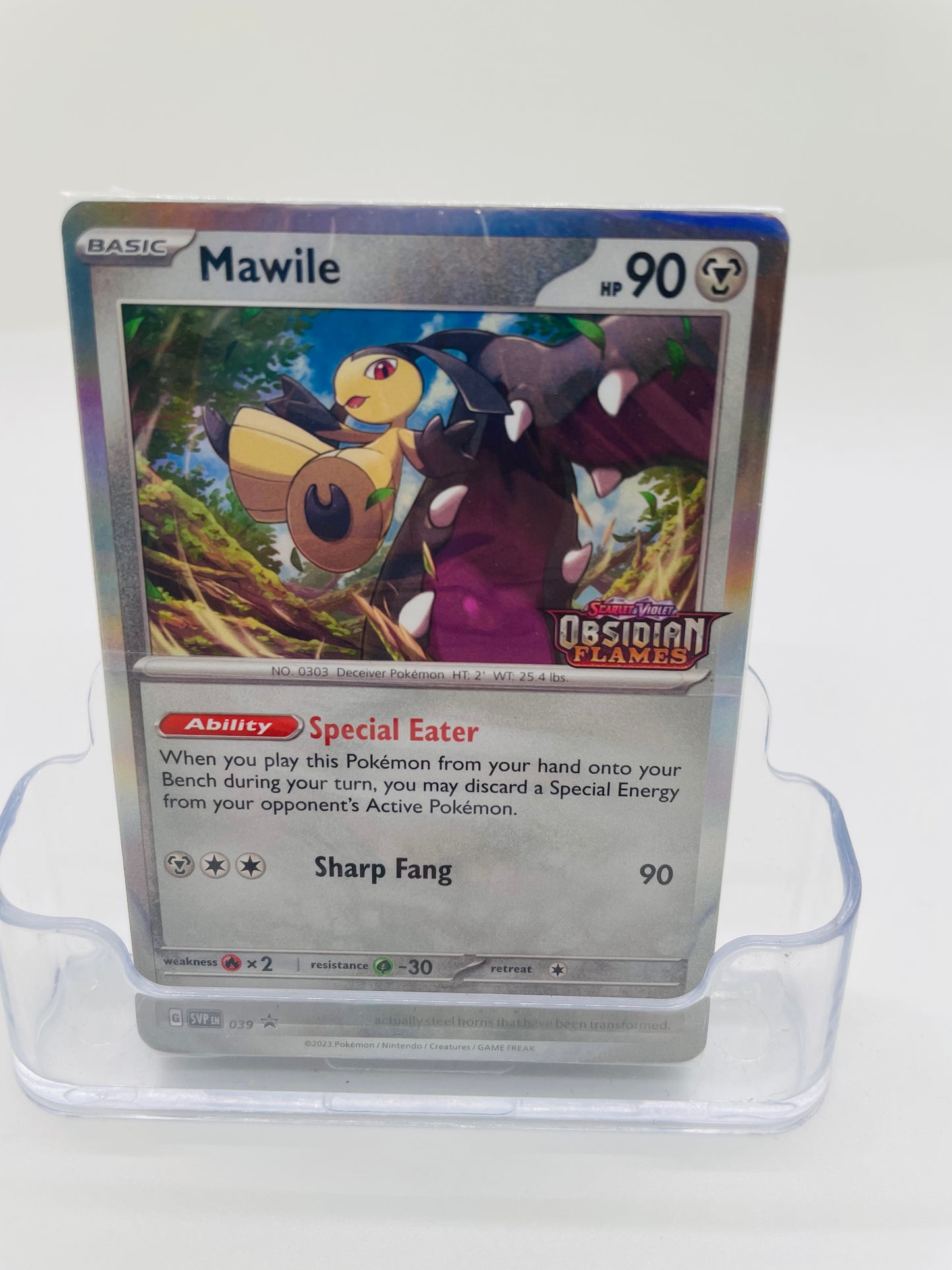 Mawile Prerelease Sealed Promo 039 Obsidian Flames Stamped