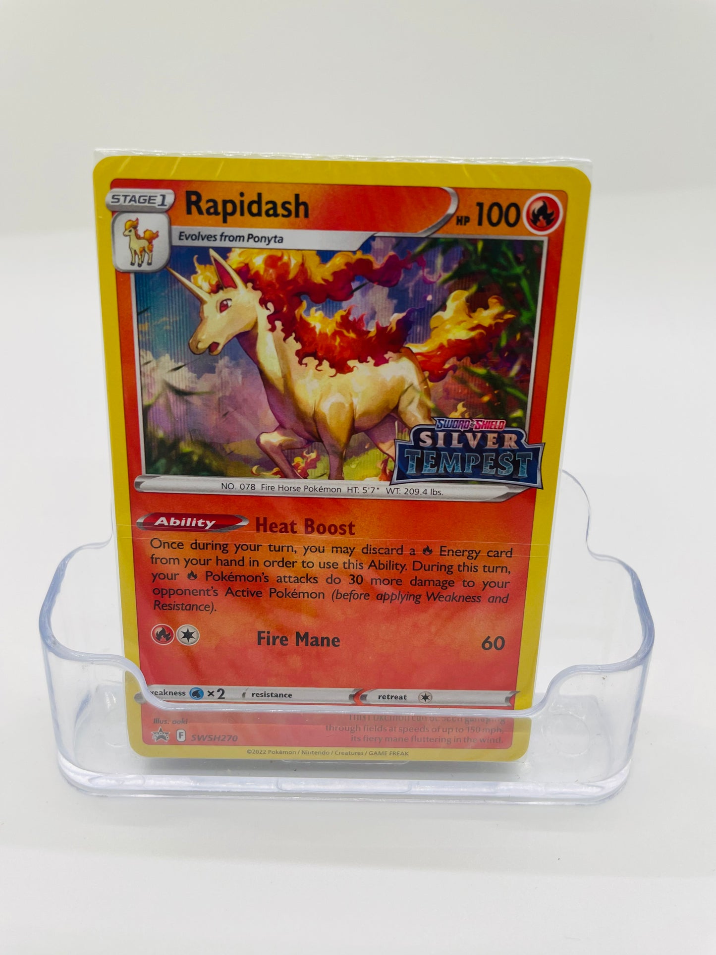 Rapidash Prerelease Sealed Promo SWSH270 Silver Tempest Stamped