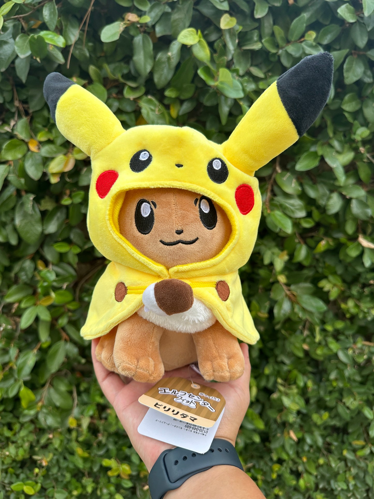 Eevee Poncho Pikachu Plush - 8 inch