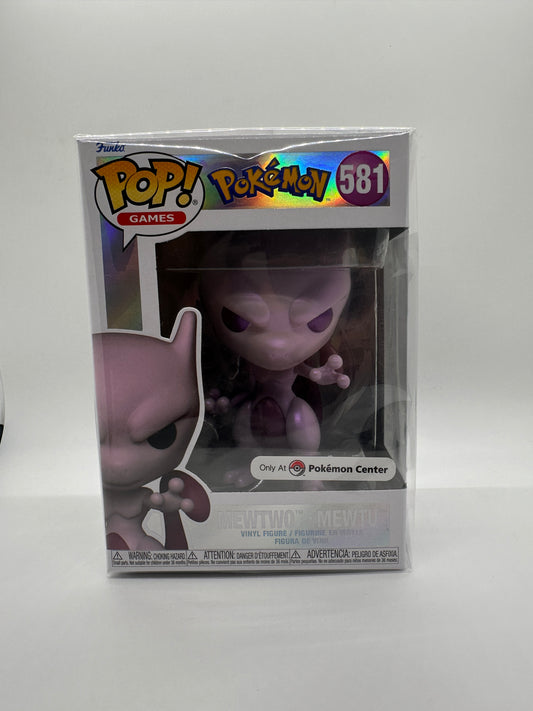 Mewtwo Funko Pop! Vinyl Figure 581 Iridescent Pokémon Center Exclusive