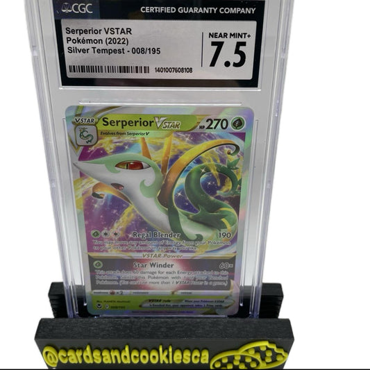 CGC Pokemon Serperior Vstar Silver Tempest #8 7.5