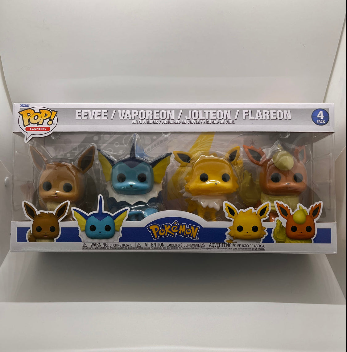 Eevee / Vaporeon / Jolteon / Flareon 4 Pack Funko Pop! Vinyl Figure Set