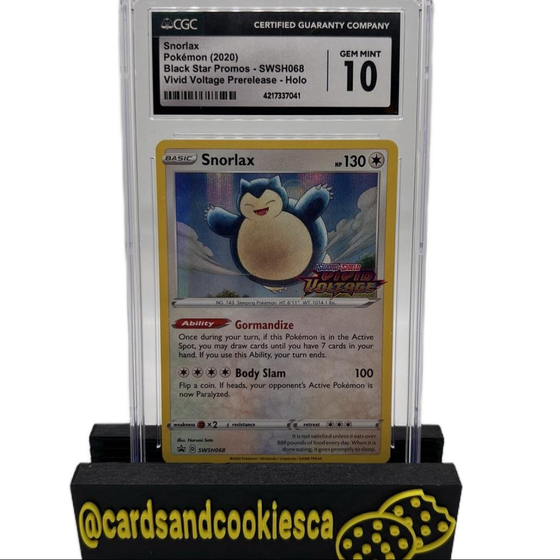 CGC Snorlax Prerelease Vivid Voltage SWSH068 10