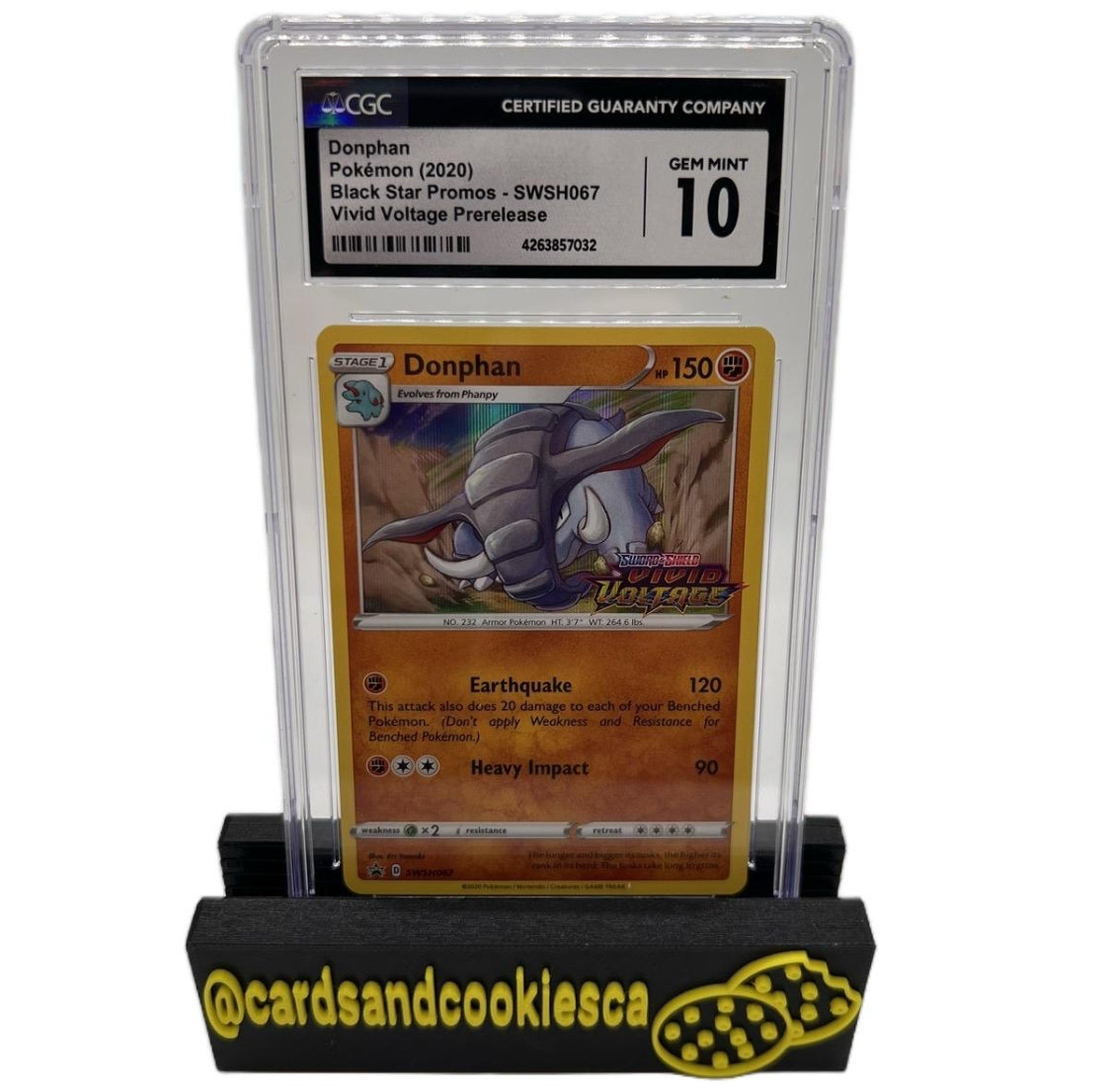 CGC Pokemon Donphan Prerelease Vivid Voltage SWSH067 10