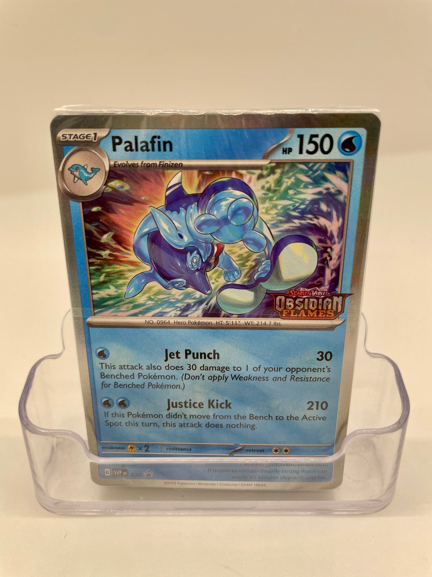 Palafin Prerelease Sealed Promo 036 Obsidian Flames Stamped