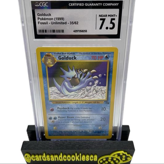 CGC Pokemon Golduck Fossil Unlimited #35 7.5