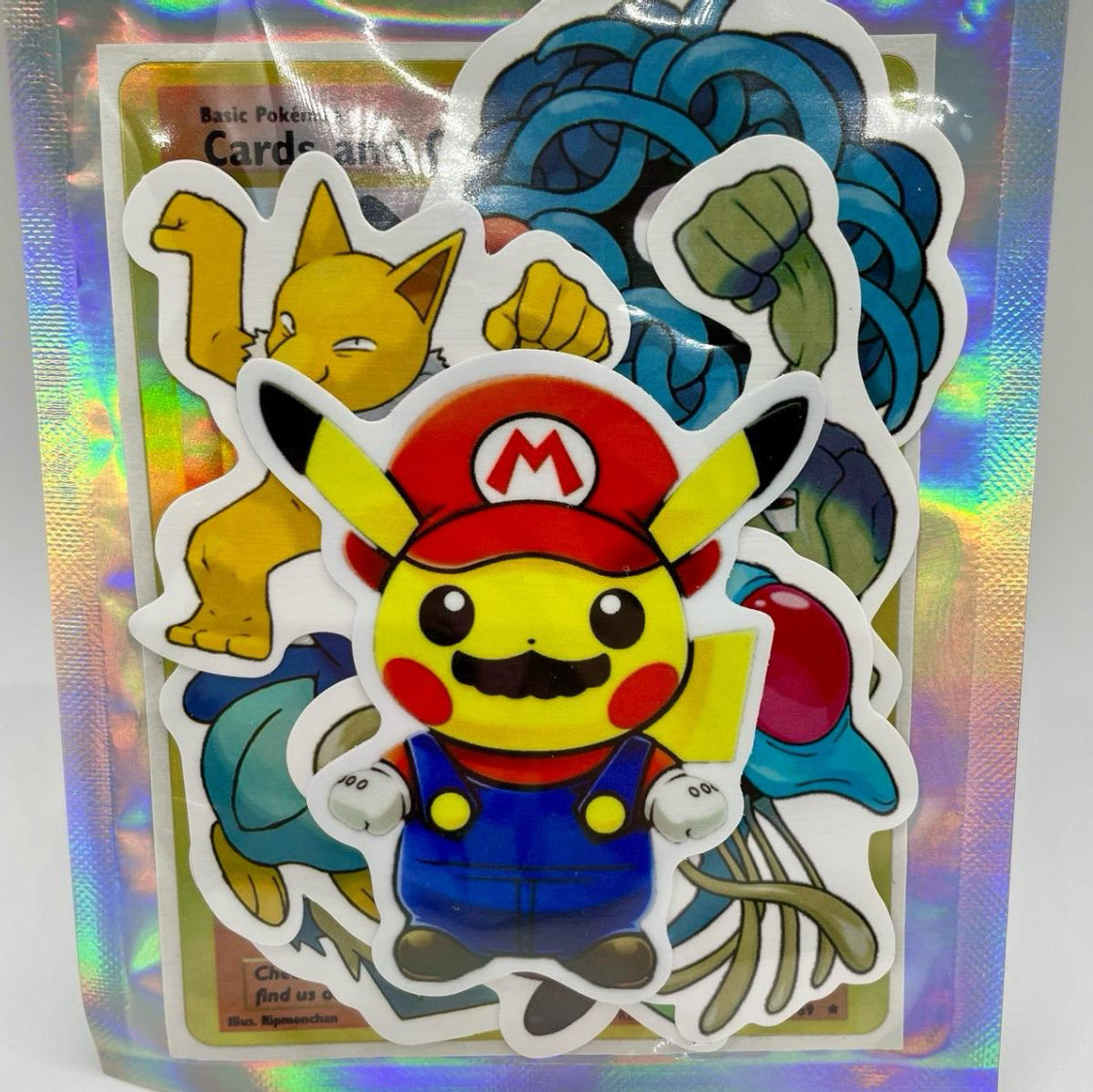 2.5” Pikachu Mario Costume Sticker Collection