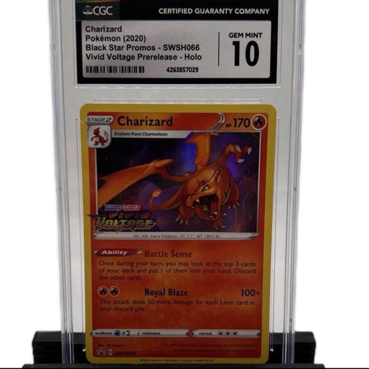 CGC Pokemon Charizard Prerelease Vivid Voltage SWSH066 10